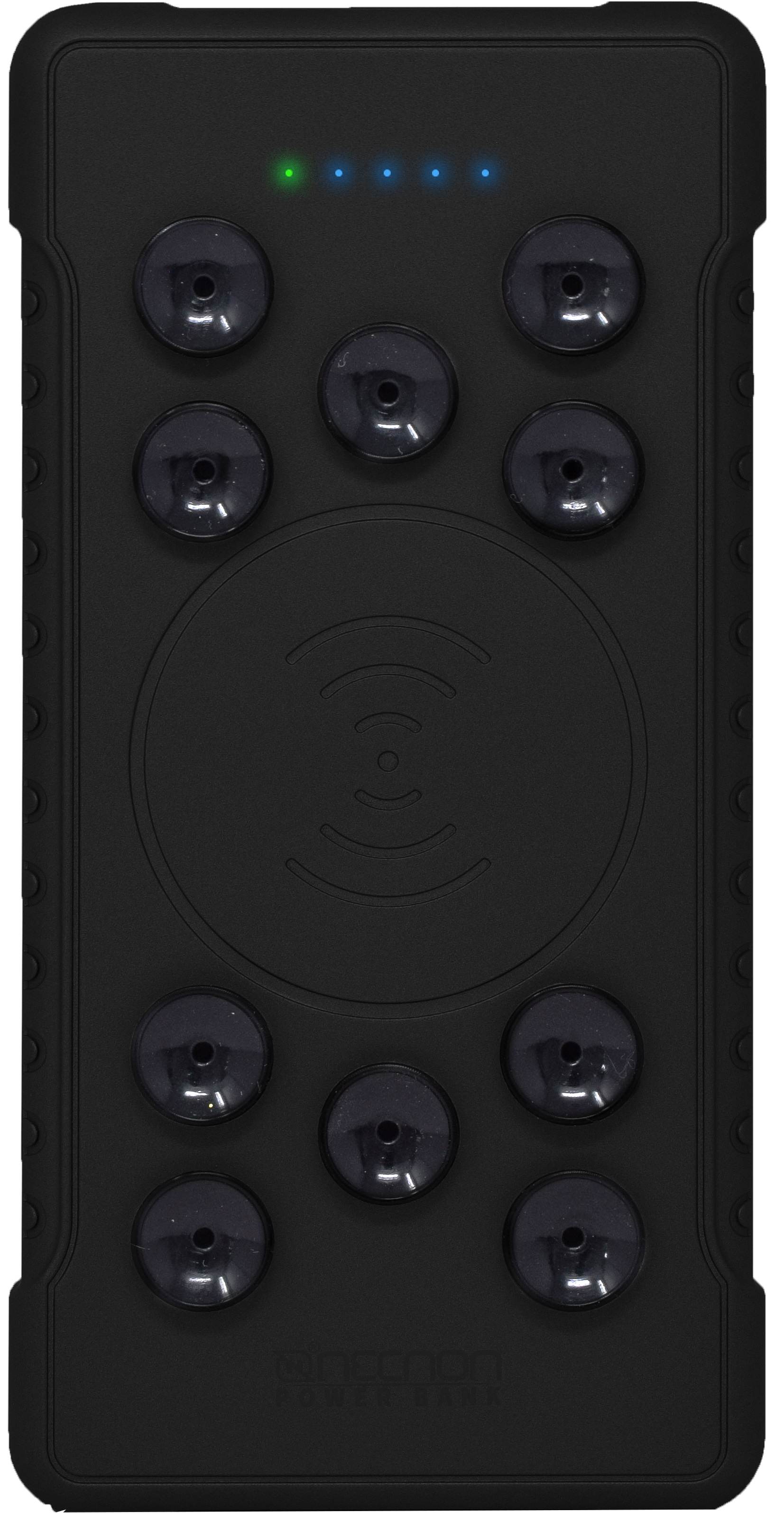 POWERBANK NPW-13QCW Necnon 13000mAh CARGA 3.0 CARGA INALAMBRICA 15W ALAMBRICA 18W MICRO USB 3.0 TIPO C 3.0 VENTOSAS NEGRO NPPB1301QW -