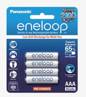 Batería Recargable PANASONIC BK-4MCCE/4BT - Ni-MH, 800 mAh, Universal, AAA, 4 pieza(s)