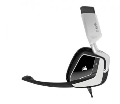 Diadema CORSAIR CA-9011139-NA - PC/Juegos, Negro, Color blanco, Alámbrico, USB, 1, 8 m