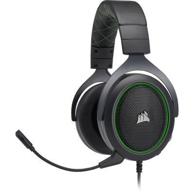 Audífonos Gaming CORSAIR CA-9011171-NA/RF - Verde, Alámbrico, 3.5 mm, PC/Juegos/Dispositivos Móviles, 1.8 m