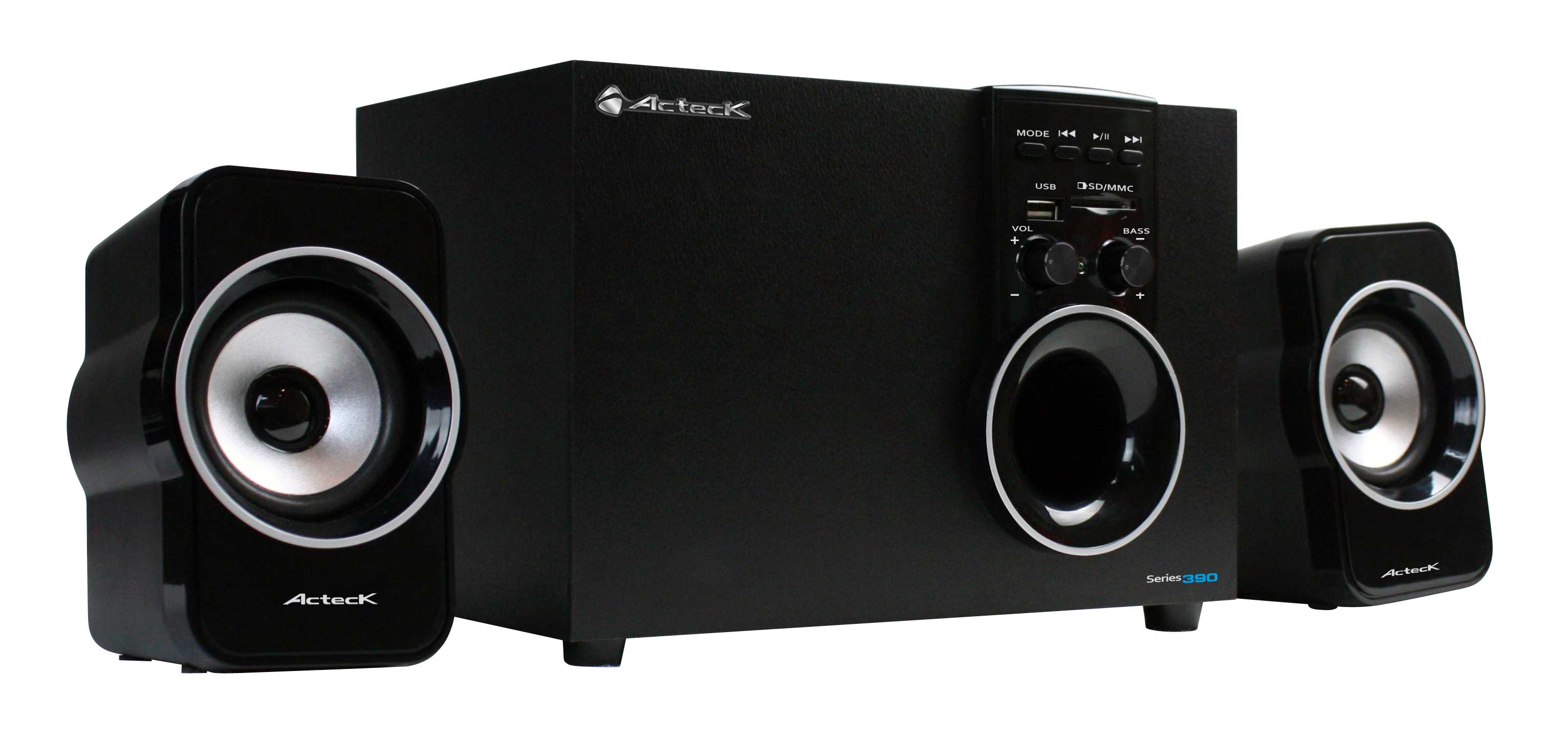 Bocina ACTECK LIVE IT AXF-390 - 10 W, Negro, Alámbrico, 2.1