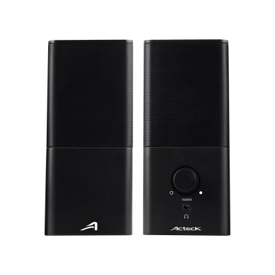 Bocinas Estéreo 2.0 ACTECK Auxiliar 3.5 MM USB Negro IMPULSE AS440 -