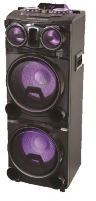 Bafle dual 12? Inalámbrico  PERFECT CHOICE PC-113027 - Negro/Morado