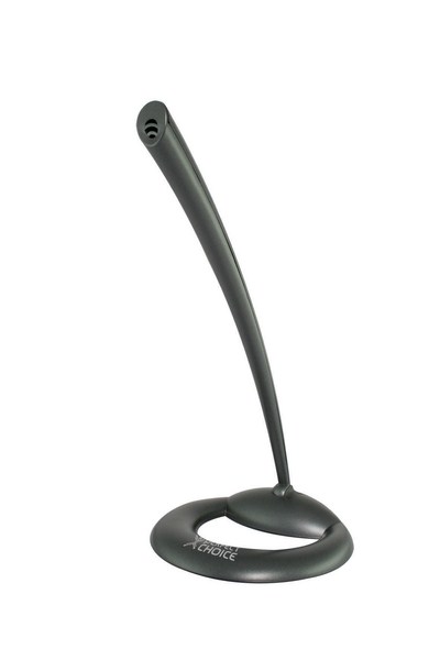 Micrófono PERFECT CHOICE - 100 - 16000 Hz, Alámbrico, 2 m, 23, 5 cm, Negro