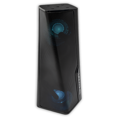 BOCINA BLUETOOTH NB-02 TRUE WIRELESS RADIO FM MICRO SD USB AUX 3.5MML MANOS LIBRES LUZ LED 10 WATTS RMS RGB NEGRO -