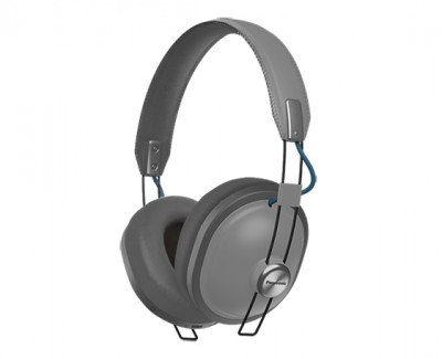 Audífonos Inalámbricos Estilo Retro PANASONIC RP-HTX80BPPH - Gris, Bluetooth, Inalámbrico, Universal