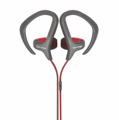 Audífonos VORAGO Sport - Rojo, Alámbrico, 3.5 mm, 1.2 m