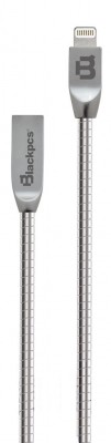 Cable USB  Blackpcs CASLM-2 - Plata, Metal, Apple, 1 m, Cable Lightning