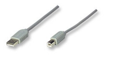 317856 Cable para impresora  USB A Macho / B Macho - 1.8 m, Gris V 1.1