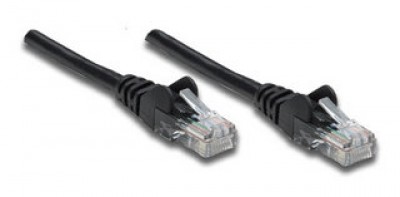 Cable de parcheo INTELLINET - 1, 5 m, RJ-45, RJ-45, Macho/Macho, Negro