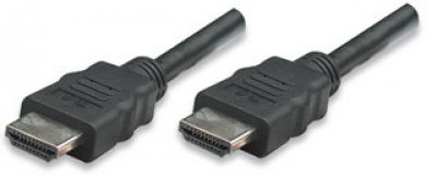 323239 Cable HDMI de Alta Velocidad con Canal Ethernet - HDMI Macho a Macho, Blindado, Color Negro, 5 m, HEC, ARC, 3D, 4K 30Hz.