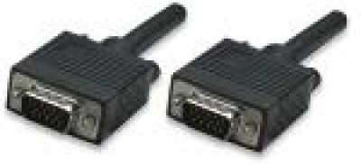 313629 Cable para monitor SVGA - HD 15 macho a HD 15 macho, 15 m, Color negro