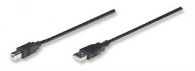 333382 Cable para Impresora USB 2.0 de USB A macho/ USB-B macho - 3 m Color Negro.