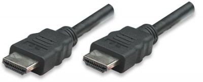 323246 Cable HDMI Macho a Macho - Blindado, Negro, 10 m; Con canal Ethernet, Canal de Audio de Retorno, Vídeo en 3D y Color Profundo.