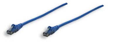 Cable de parcheo INTELLINET - 0, 15 m, RJ-45, RJ-45, Macho/Macho, Azul