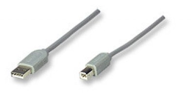 341028 CABLE usb para impresora; 5m color Gris. USB 1.1 tipo A macho a USB 1.1 tipo B macho. -