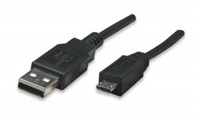 307161 Cable USB Micro-B Macho a USB-A Macho de Alta Velocidad USB 2.0 - 1 m, Negro