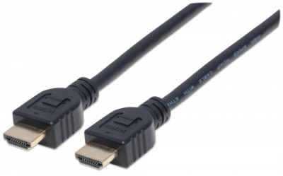353922 Cable HDMI de alta velocidad con Ethernet - para pared 1m, HEC, ARC, 3D, 4K, Blindado, Calificado como CL3 Negro.
