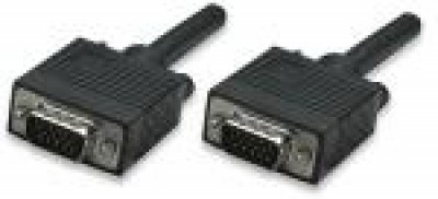 312721 Cable para monitor SVGA HD 15 macho a HD 15 macho - Longitud 4.5 m, Color Negro.