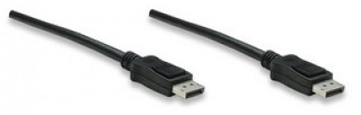 Cable Displayport MANHATTAN 307093 - 3 m, DisplayPort, DisplayPort, Negro