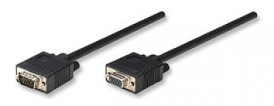 Cable VGA - Extension MANHATTAN - 4, 5 m, VGA (D-Sub), VGA (D-Sub), Macho/hembra, Negro