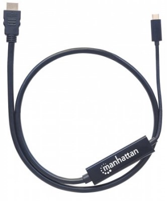 152235 Cable adaptador USB-C a HDMI - Convierte una señal modo DP Alt a HDMI 4K de salida, Longitud 2m, Color Negro