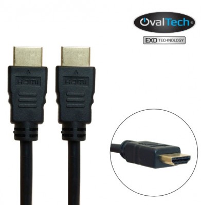 Cable HDMI macho/macho 10 mts Full HD 1080p  color negro. Premium OvalTech -