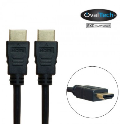 Cable HDMI macho/macho 15 mts Full HD 1080p  color negro. Premium OvalTech -