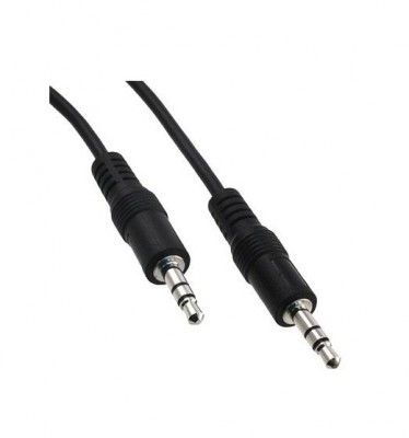 CABLE STEREO BROBOTIX 105935 - 10, 5 m, Macho/Macho, Negro, Auxiliar