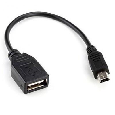 Cable BROBOTIX CABLE OTG MINI USB A USB TIPO A HEMBRA - USB, Hembra, Negro