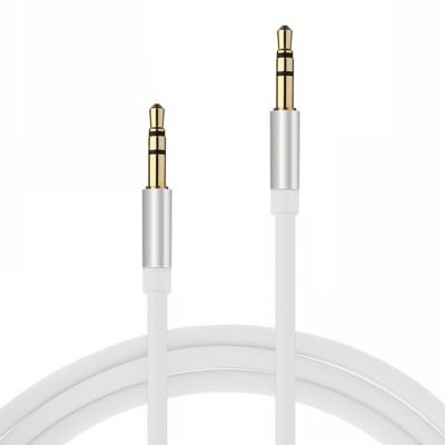 Cable Stereo BROBOTIX 1.3MTS - 1, 3 m, Macho/Macho, Color blanco, Auxiliar