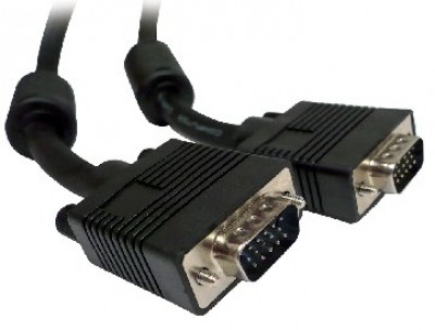 Cable VGA BROBOTIX - 3 m, VGA (D-Sub), VGA (D-Sub), Negro