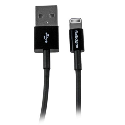 Cable USB StarTech.com USBLT1MBS - Negro, Apple, 1 m, Cable Lightning