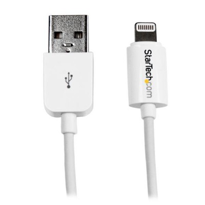 Cable Lightning StarTech.com USBLT2MW - Color blanco, Apple, 2 m, Cable Lightning