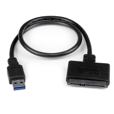 Cable adaptador USB StarTech.com USB3S2SAT3CB - SATA, Macho/Macho, Negro