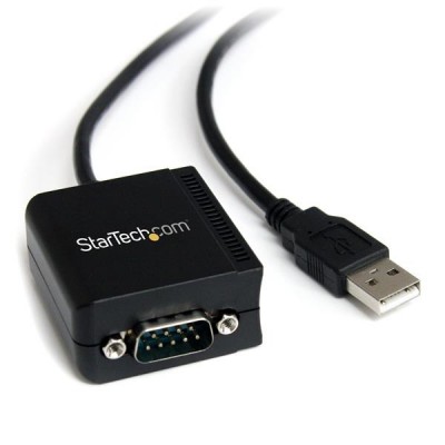 Cable USB a serial StarTech.com - DB9, USB 2.0 A, Macho/Macho, Negro, 1, 83 m