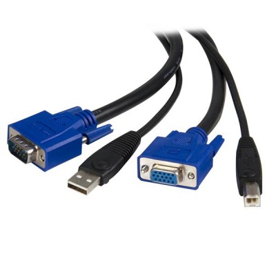 Cable KVM StarTech.com SVUSB2N1_6 - 1, 8 m, USB A + VGA, USB B + VGA, Macho/hembra