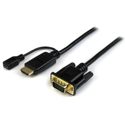 Cable Convertidor HDMI a VGA StarTech.com HD2VGAMM6 - 1, 9 m, HDMI, VGA, Negro