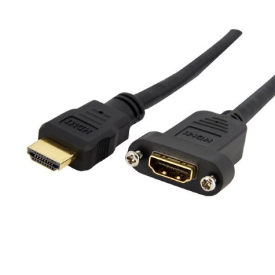 Cable StarTech.com HDMIPNLFM3 - 0, 9 m, HDMI Type A (Standard), HDMI Type A (Standard), Macho/hembra, Negro