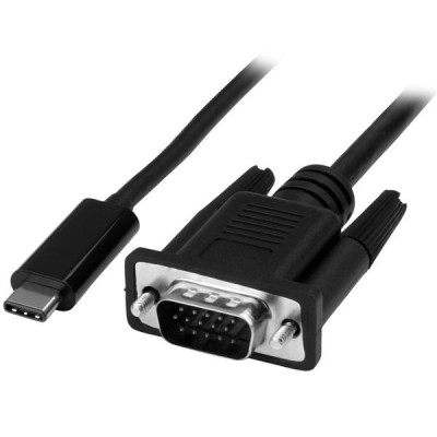 Cable Adaptador Convertidor USB C a VGA StarTech.com CDP2VGAMM1MB - 1 m, USB C, VGA, Negro