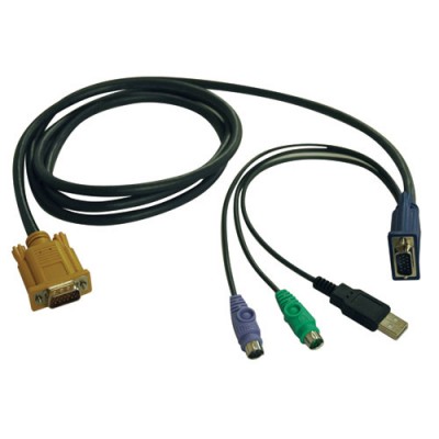 Kit de cables TRIPP-LITE - 1, 83 m, Negro, Macho/Macho
