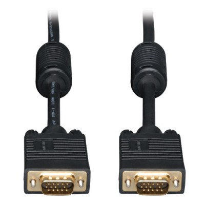 Cable VGA coaxial para monitor TRIPP-LITE - VGA (D-Sub), VGA (D-Sub), Negro