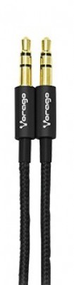Cable Auxiliar. Vorago. CAB-115 - Negro, 3.5mm, 3.5mm, 1 M