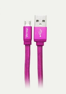 Cable USB VORAGO CAB-113 - USB, Micro USB, 1 m, Rosa