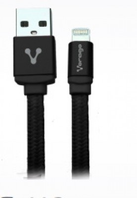 Vorago CAB-119 - USB A, Lightning, Macho/Macho, Derecho, Derecho, Negro