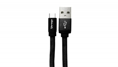 Cable USB Tipo C VORAGO CAB-123 1 mt Carga Rápida - USB, USB C, Macho/Macho, 1 m, Negro