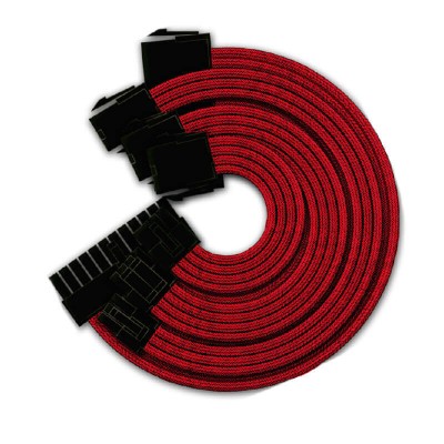 Cables PSU Extensión YEYIAN KS1000R KABEL - Serie 1000, Rojo, para Fuente de Poder