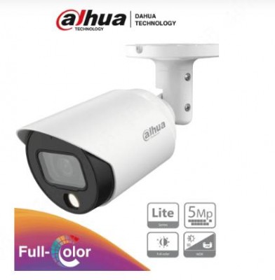 DAHUA HAC-HFW1509TN-LED - Camara Bullet Full Color de 5 Megapixeles/ Lente de 2.8mm/ 112 Grados de Apertura/ Leds para 20 Metros/ Metalica/ WDR de 120 dB/ -