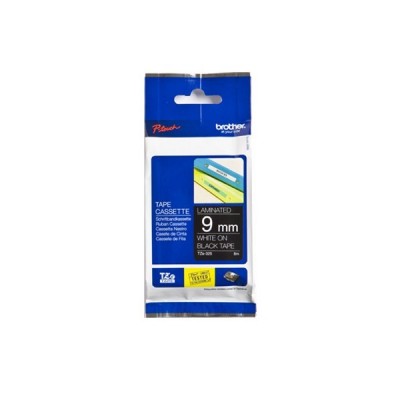 Cinta Laminada BROTHER TZE325 - TZe, Negro, Transferencia térmica, Blanco sobre Negro