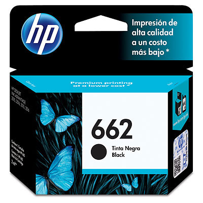 Cartucho HP Num 662 - Negro, Inyección de tinta, HP